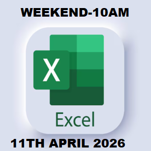 MASTERING EXCEL-WEEKEND-10AM-11TH APRIL 2026